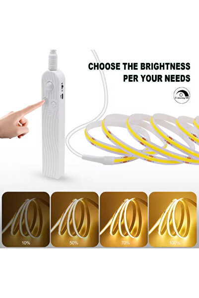 OEM COB LED strip with motion sensor, timer and intensity adjustment, 3m