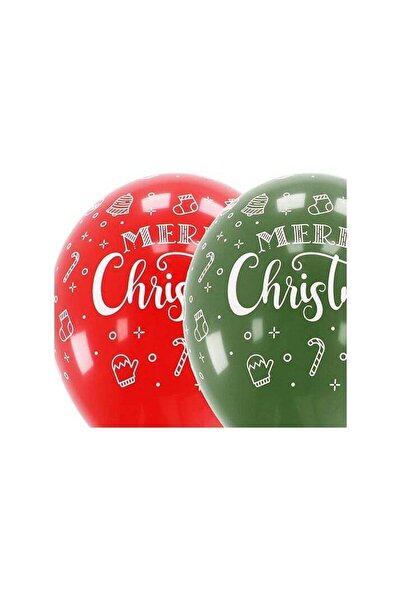 Generic Merry Christmas Wreath Balloons 12PCS/BAG Holiday-Themed Latex Balloo...