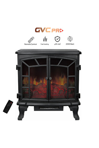 GVC PRO Decor wardrobe-style heater with remote - Black - GVCHT-215-1
