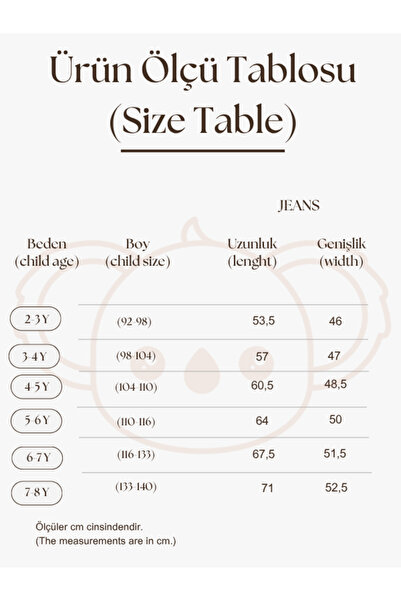 Oh La La Koala For Little Ones Black Stitch Detailed Unisex Jeans