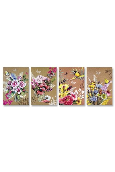 Generic Juicy Lemon Floral Kraft Greeting Card 50 Cards