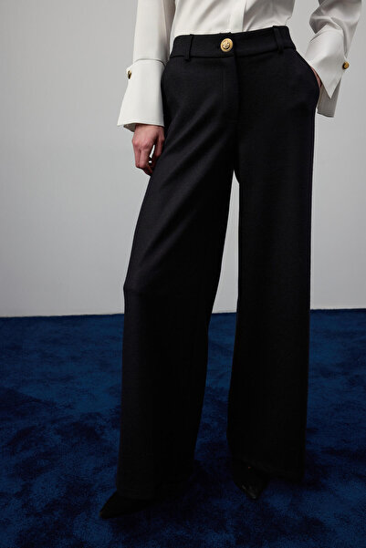 Touché Privé Wide-Leg Wool Blend Pants