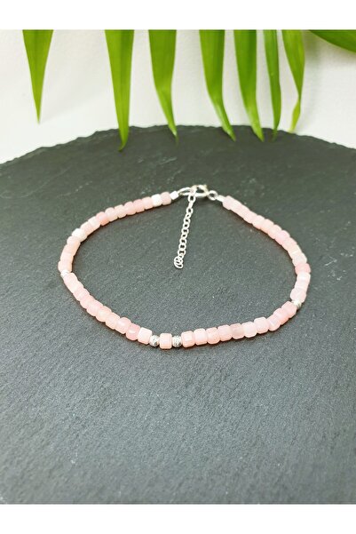 Abundo Bratara din opal roz si argint 925, 17 cm