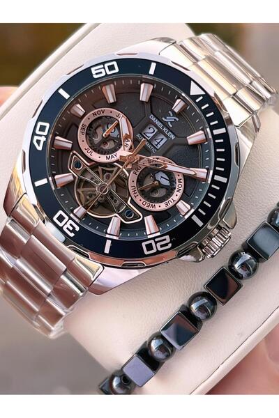 Daniel Klein Automatic Men's Wristwatch 30 Meters Water Resistant Steel Band + Bracelet Gift Vs.B