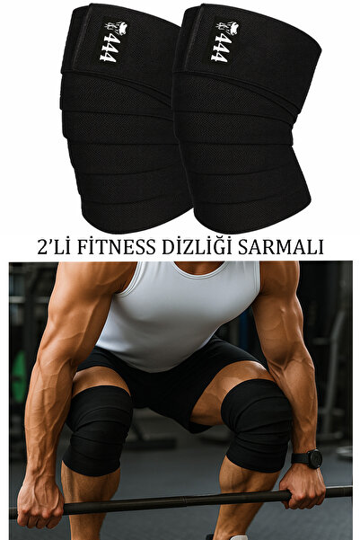 GAZELMANYA Diz Bandajı 2’li Fitness Dizliği Ağırlık Dizliği Fitness Knee Wrap...