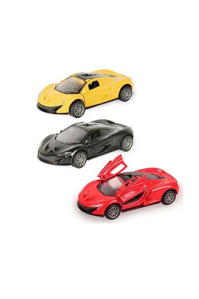 Generic Galaxy Toys Galaxy 1:32 MC LAREN P1 Pull Back Die-Cast Car, Light and Sound, 2 Door Opening, Assort