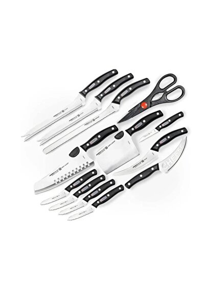 OEM Set of 13 Professional Stainless Steel Kitchen Knives, Ergonomic Handles, Accessories Included