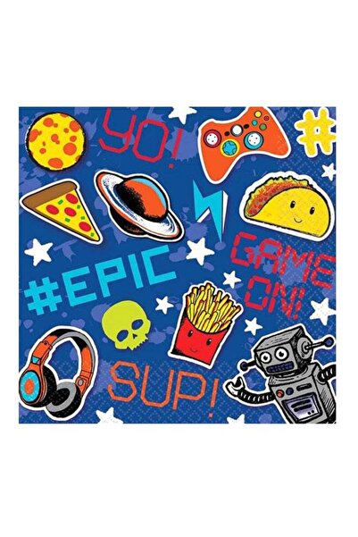 Generic 16-Piece Printed Party Napkin Set Tableware Party Supplies