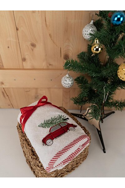 Baveno Cotton 2-Piece 40X70 cm Modern Embroidered Gift Towel & Towel Set