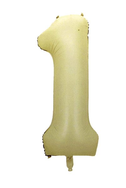 Generic Foil Number Balloon 16" No.1 Oat Color