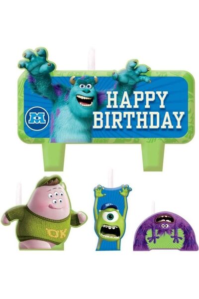 Generic 4-Piece Of Monsters University Birthday Candle Set Party Supplies