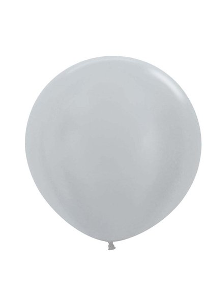 Generic Sempertex 30g Solid Latex Balloons, Satin Silver