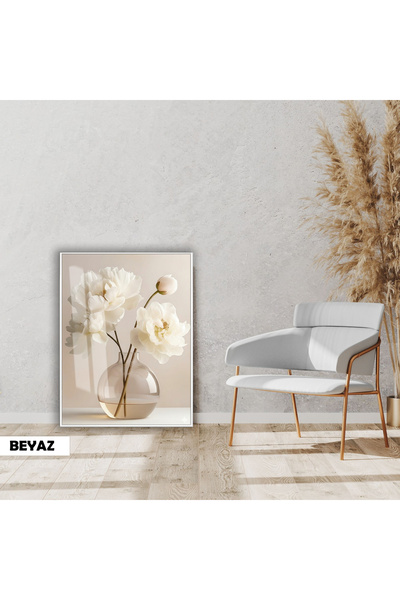 Harika bir ev HARİKABİREV|SOFT|KREM KAVANOZDA GARDENYA MODELİ|ÇERÇEVELİ CAM T...