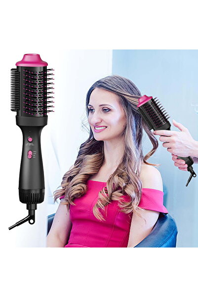HYX 3-in-1 Ionic Hot Air Brush — Curling Iron & Straightener Combo