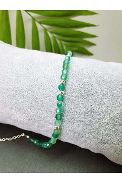 Abundo Bratara din opal verde si argint 925, 17 cm