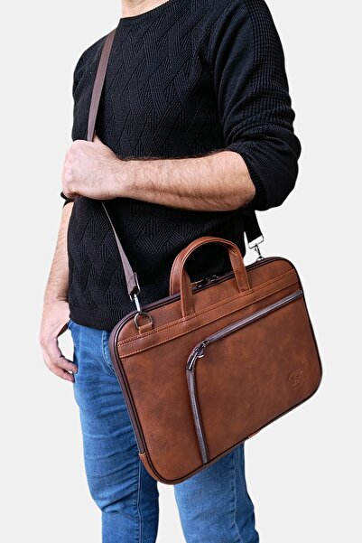 Lederax Faux Leather 15.6 Inch Slim Laptop Bag Ld618