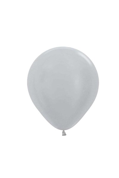 Generic Sempertex 12-Inch Latex Balloons, Solid Silver