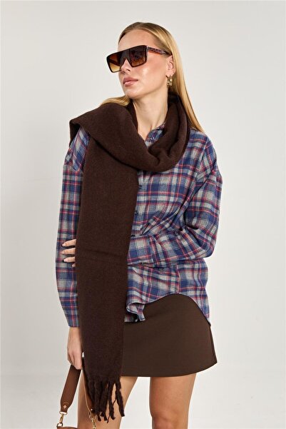 BARRELS AND OIL Women's plaid pattern long sleeve shirt - anthracite/navy blue