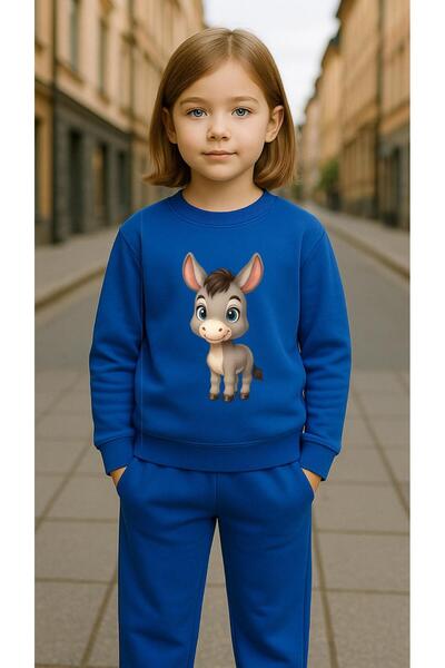 playwear Παιδικό Φούτερ Σετ με Στάμπα SIPA για Κορίτσια και Αγόρια, Λαιμόκοψη...