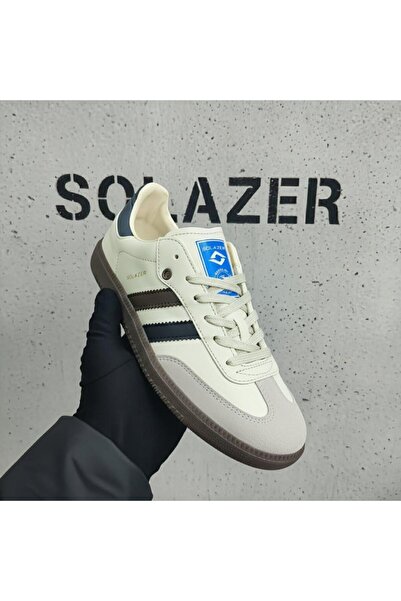 SOLAZER Women's White Orthopedic Sole Line Detailed Casual Sneaker 057