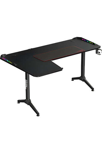 Twisted Minds Warrior L Shaped Left Gaming Desk (TM-Y-LB-RGB)