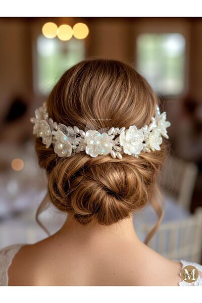 miragejewelrydesign Handmade Bridal Barrette Bridal Tiara Bridal Hair Accesso...