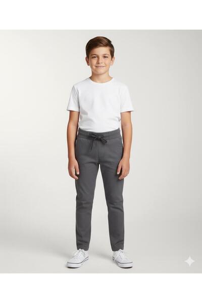 BAGİSTA BUTİK UNISEKS PANTALONE ZA ŠKOLU SA FLEKSIBILNIM STRUKOM (SIVE)