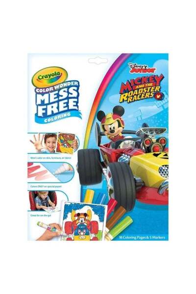 Generic Disney Mickey Mouse Roadsters Color Wonder Coloring Pages & Markers