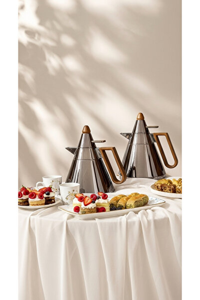 Generic 1 liter/700 ml tea and coffee thermos set with an elegant design