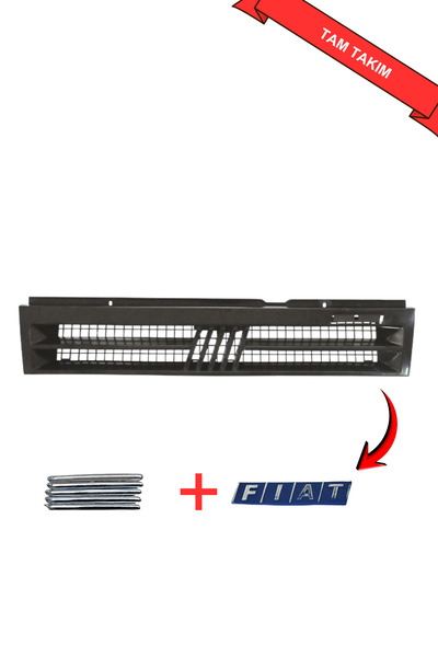MEFAUTO Fiat Tofaş Uno Uyumlu Ön Panjur Izgara Arma Yazı Takım