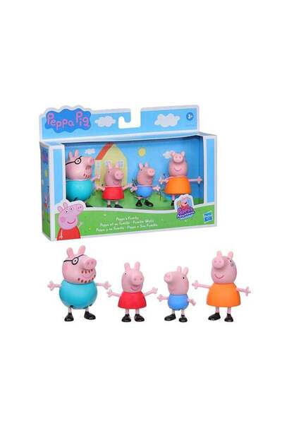 Generic Peppa Pig Peppa Peppa's Adventures Peppa's Family Figure 4-Pack Toy, 4 Peppa Family Figures in Ic