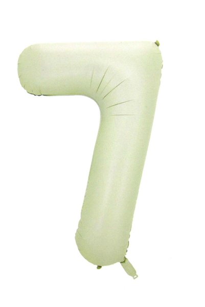 Generic Foil Number Balloon 16" No.7 Cream Color
