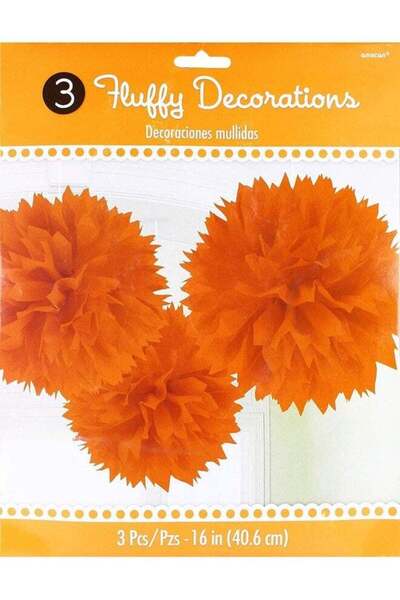 Generic Amscan Party Supplies Fluffy, 16 inches, Multi Color
