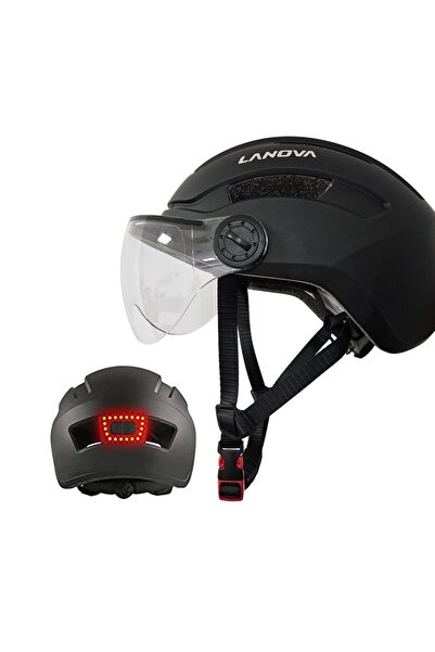 No branded Casca trotineta cu leduri incorporate (cu viziera)