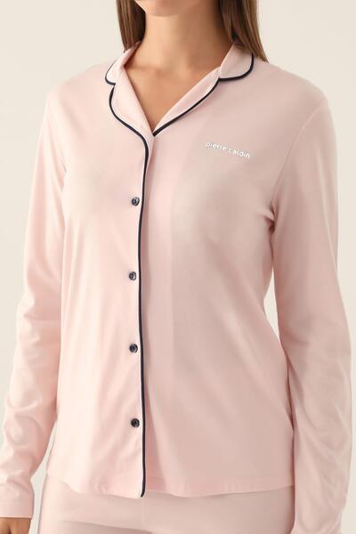 Pierre Cardin Boxed Women's Pajama Set Suitable for Dowry, 50% Modal 50% Cotton, Uzunkol Transitional Women P