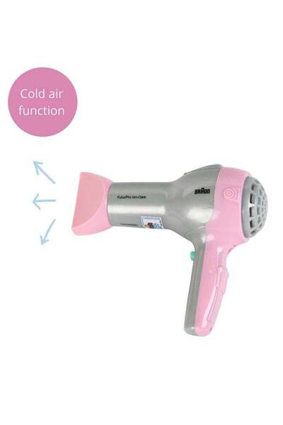 Generic Klein Toys Braun Hairdryer With Diffuser And Brush, With Battery-Powered Hairdryer I Lots Of Hairdr