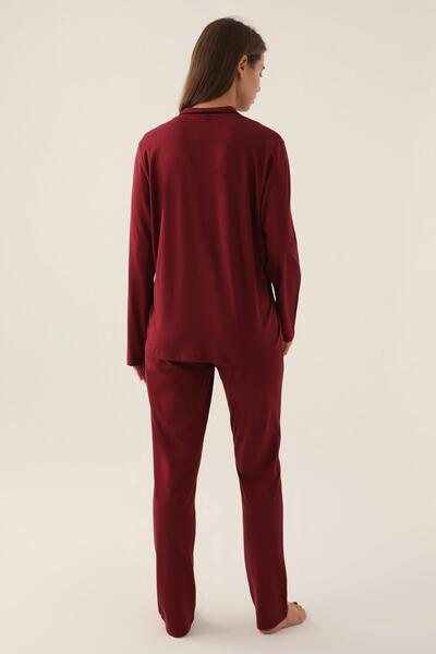 Pierre Cardin Boxed Women's Pajama Set Suitable for Dowry, 50% Modal 50% Cotton, Uzunkol Transitional Women P