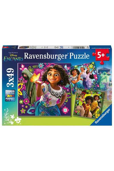 Generic Ravensburger Disney â€œThe Magic Awaits!â€ 3Ã—49â€‘Piece Jigsaw Puzzle Set | Colourful Encanto Tri