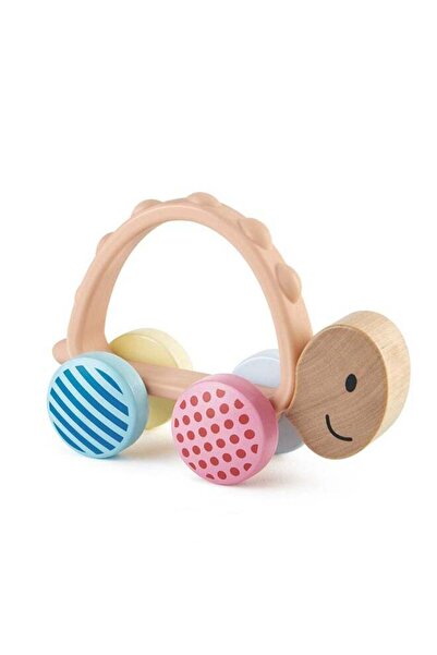 Generic Hape Turbo Turtle Teether & Push-Along Toy | Chew-Safe Silicone Handl...