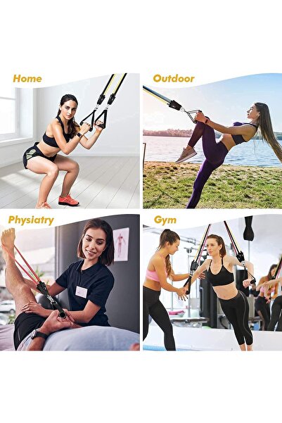 Little Rockz Exercise Bands Resistance Bands Set for Workingout Door Fitness Gym Resistance Bands Kit for Men Wom