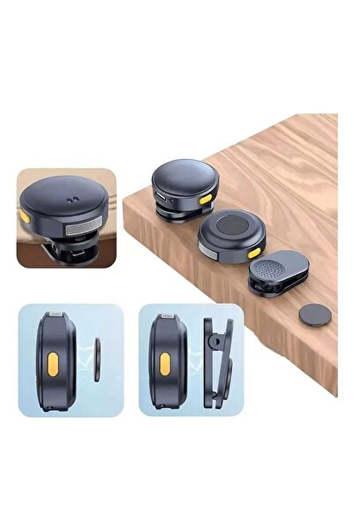 Generic Wireless lavalier microphone compatible with Type-C devices, featuring noise reduction, with charging case - Black