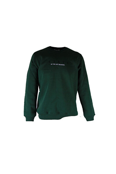 trender 0 Яка 3 шнур Зелена мъжка суитшърт State Print