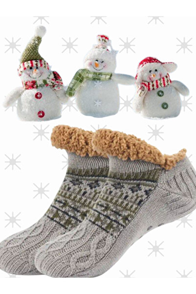 ORGANICYOU Jiang 1 Pair Women's Socks, Indoor Slippers, Adult Velvet Sole Socks, Sleeping Socks, Non-Slip (S)