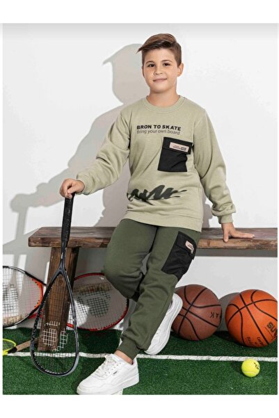 Tarık Three Thread Thick Winter Boys' Premium Quality Tracksuit Set