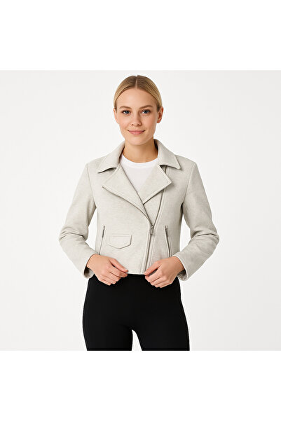 Galistore Kaşe bomber astarlı kaban cepli kruvaze model