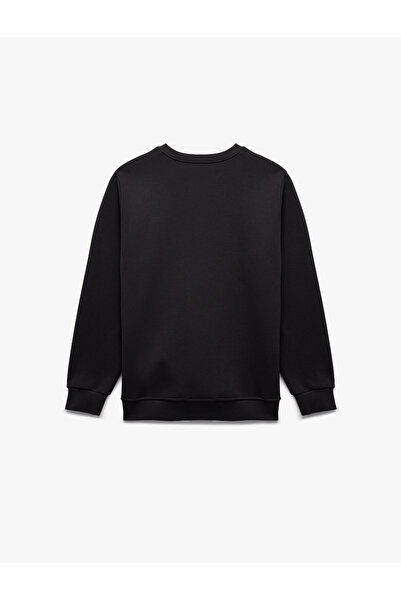 Koton Світшот з довгими рукавами, коміром-стійкою та принтом, регулярного крою