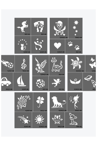 ONE SPRAY TATTOO Wonderland temporary tattoo stencil