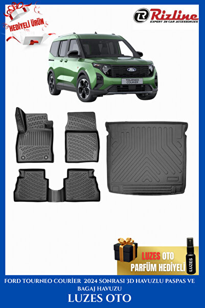 Rizline Ford Tourneo Courier 3D Havuzlu Paspas ve Bagaj Havuzu 2025 Model Uyumlu
