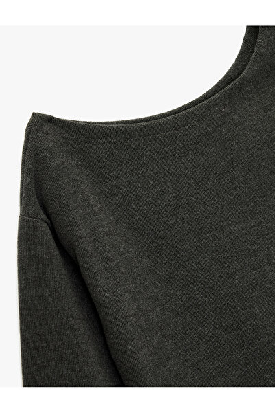 Koton Tricou cu mânecă lungă și guler asimetric cu croială confortabilă