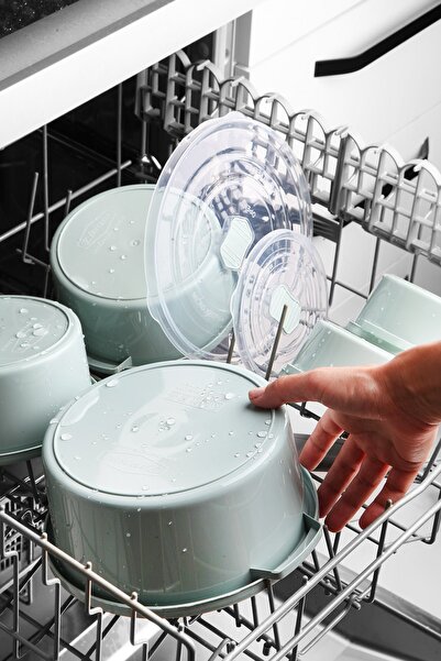 Ginza Maison Set of 12 Food Cans (4X500 ml, 4X1000 ml, 4X2000 ml), Light Green, Air Release Device Lid